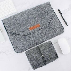 Document Bag Wool Felt Laptop Sleeve Briefcase Case Set Paper Holder Laptop Bag